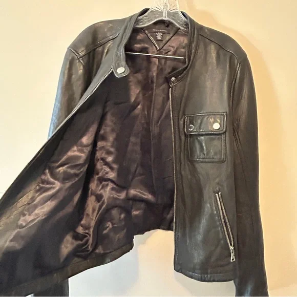 Tommy Hilfiger Black Leather Jacket - Picture 4 of 9